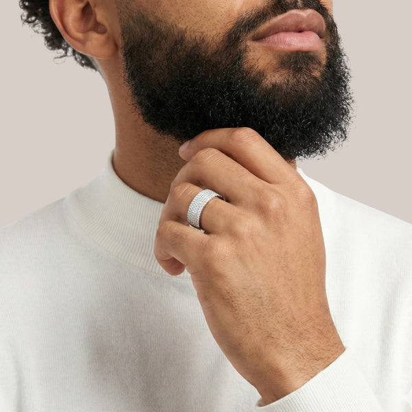 Item | Buy Presidential Moissanite Band in 925 Sterling Silver | SPOP Enterprise Global